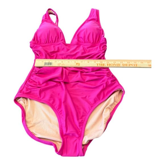 J. Crew Ruched V-Neck One Piece Suit Size 10 - Picture 4 of 8